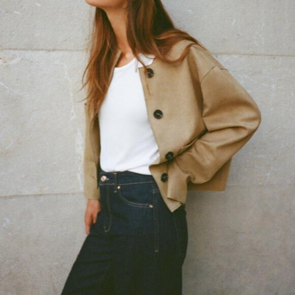 ZARA Faux Suede Jacket - Picture 2 of 14